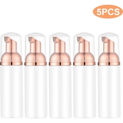 60ML10PCS Rose Gold Pump Bubble Empty Bottle Cosmetic Spray Bottle Durable Refillable Container Vessel Travel Sub Bottling