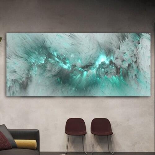 Abstract Blue Cloud Abstract Oil Painting Prints Wall Picture For Living Room Canvas Modern Art Poster And Print for Bedroom