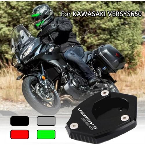 Motorcycle Accessories Kickstand Side Stand Extension Foot Pad Support For KAWASAKI VERSYS650 VERSYS 650 2015-2019 2018