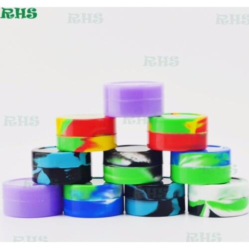 Free shipping 50pcs/lot 5ml silicone containers for wax non stick food grade silicone bho container oil container