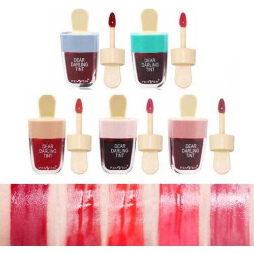5Pcs/Lot Ice Cream Lip Gloss Tint Makeup Liquid Lipstick Moisturizing Lip gloss Waterproof Lasting Lipgloss Korean Cosmetic
