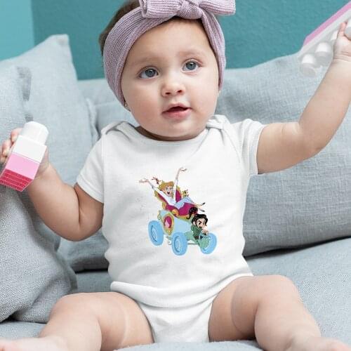 Disney Toddler Bodysuits Summer New Products Round Neck Comfortable Dropship Comfort Color Baby Girl Boy Onesie 0-24M Vanellope