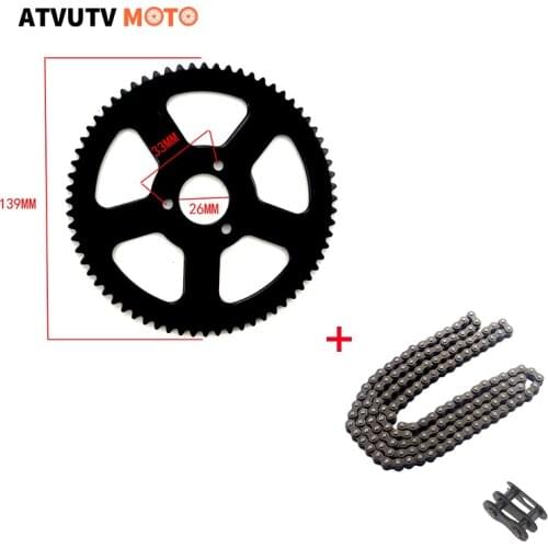 25H Chain 144 Links 25H 26MM 68 teeth Rear Sprockets For Electric tricycle Mini moto Pocket Bike ATV Quad