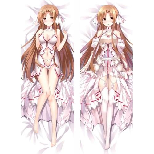 150x50cm 2way Japanese Anime Sword Art Online Hugging Body YuukiAsuna Pillow Case Two Side Printed Pillow Cover Manga Otaku Gift