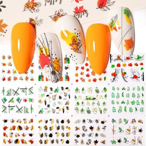 Color Wave Line Flower Water Nail Stickers Snake Image Sketch Abstract Sexy Girl Nail Art Decor Sliders Manicures For Nail