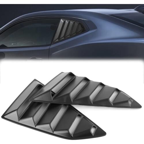 For Chevy Camaro 2016 2017 2018 Pair Rear Side Window Louver Side Vent Cover Replacement 3 Colors Auto Car Accessories
