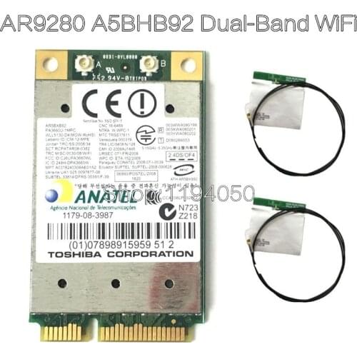 Atheros AR9280 AR5BHB92 dual-band 2.4GHz / 5GHz 802.11a / B / G / N 300Mbp wireless wi-fi mini-pci-e card module WiFi