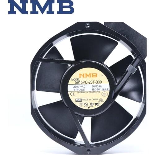 Japan NMB 5915PC-23T-B30 AC Axial Fan Ball Bearing 230V 35W Flange Mount Blower For UPS Power Industrial Cabinet Device Cooling