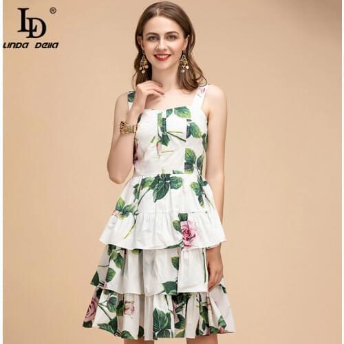 Нарядные летние платья LD LINDA DELLA China At AliExpress