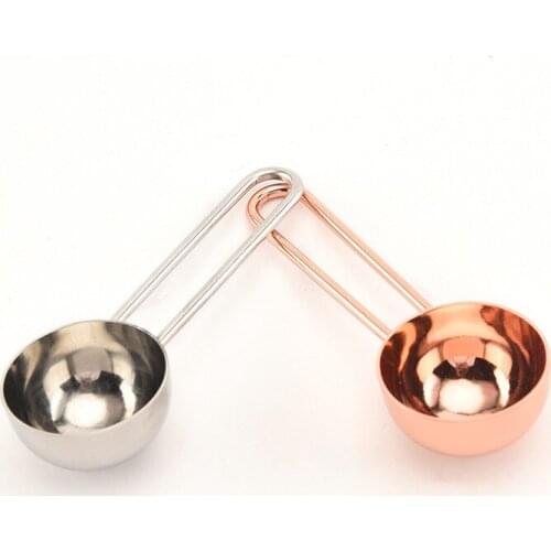 Metal Measuring Spoon Coffee Scoop Thicken Stainless Steel Smooth Long Handle Tablespoon Kitchen Bar Tools