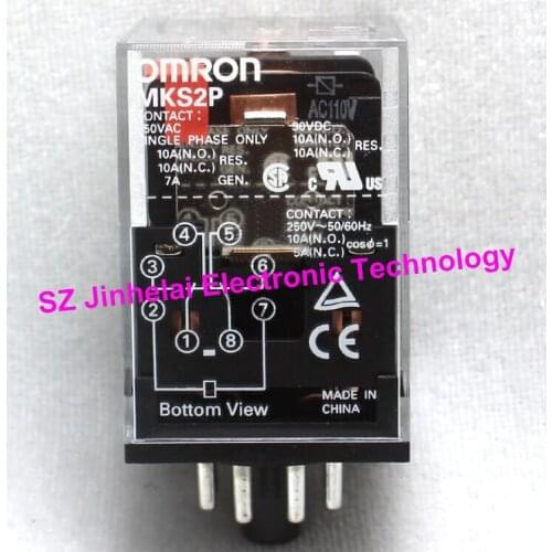 MKS2P AC110V Authentic original OMRON Intermediate relay (alternative MK2P-I) 110VAC