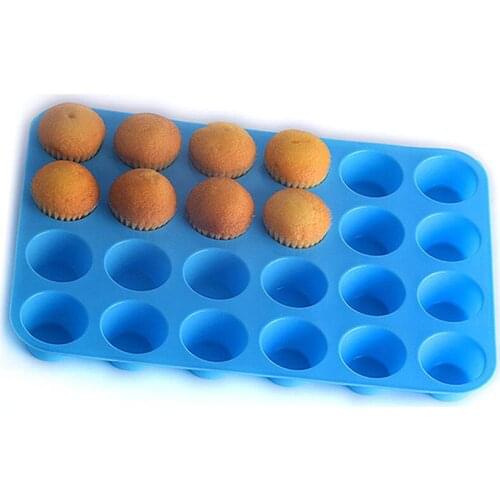 Multi Purpose 4 Colors KItchen Gadgets Non-toxic Ball Shaped Silicone Baking Accessories 1Pcs 24 Holes Chocolate Candy Mould