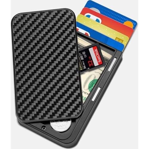 1pc New-Bring Card Holder Men Purse Carbon Fiber Minimalist Rfid Wallet for Credit Cards Bank Business ID Card Holder Case