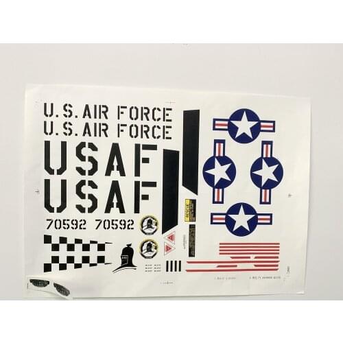 Decal of Freewing 80mm T33 Shooting Star RC EDF Model Trainer Airplane