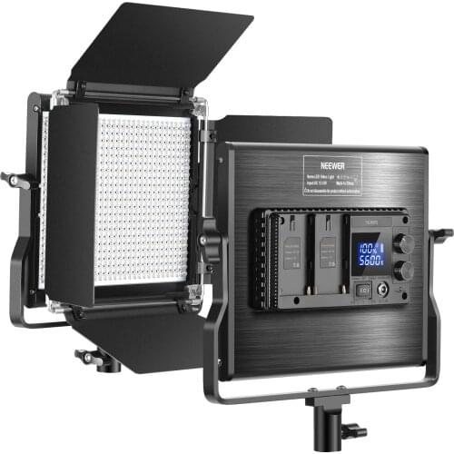 Neewer Upgraded 660 LED Video Light Dimmable Bi-Color LED Panel with LCD Screen for Studio, YouTube Video Shooting Photography