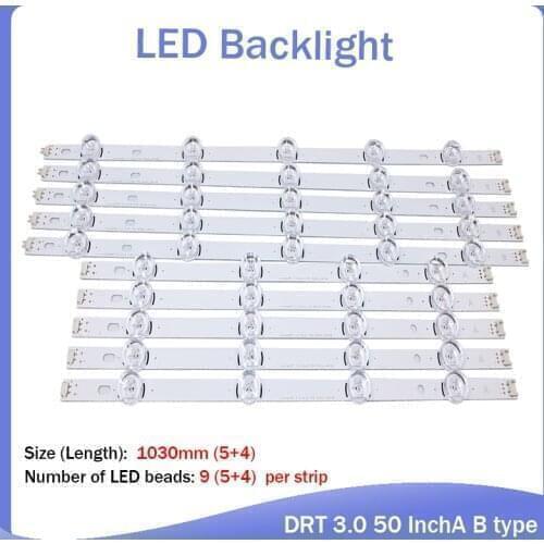 New 10 PCS/set LED strip for LG 50LB650V 50LF6000 INNOTEK DRT 3.0 50 inch A B 6916L-1982A 1983A 6916L-1781A 1782A