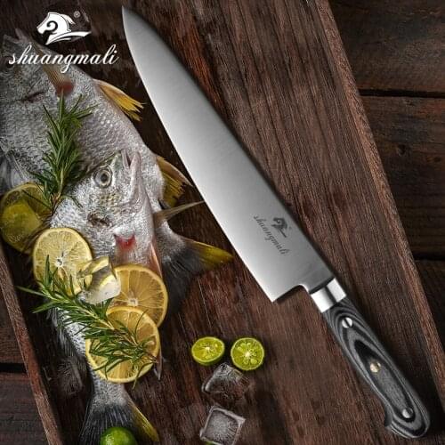10 Inch Cleaver Gyuto Knive German 1.4116 Stainless Steel Utility Slicing Butcher Knife Cook Tool With K133 Ebony Wood Handle