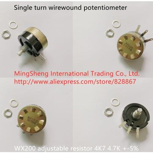 Original new 100% WX200 single turn wirewound potentiometer adjustable resistor 4K7 4.7K (SWITCH)