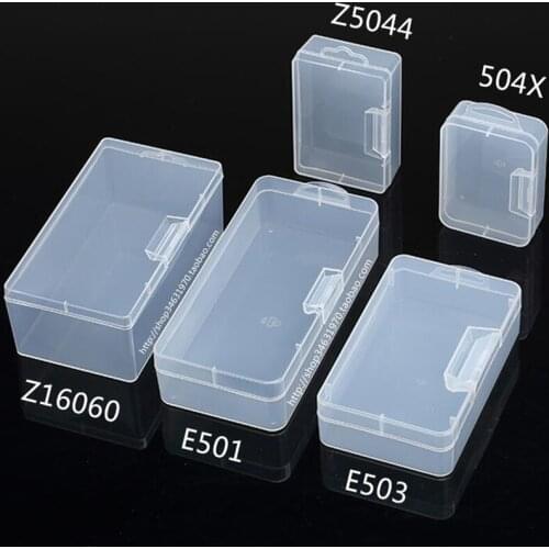 Rectangular Plastic Clear Transparent Storage Electronic Parts Screw Beads Box Collection Container Organizer