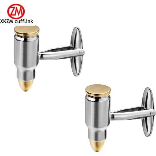 Luxury Men Golden bullet Cufflinks High Quality Lawyer Groom Wedding Cufflinks For Mens Shirt Cuff Links French Jewelry