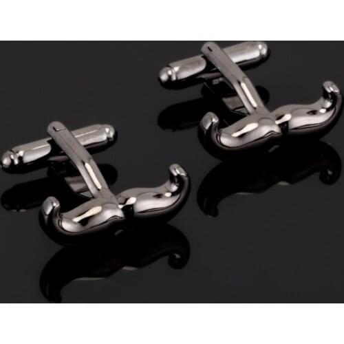 Luxury Shirt Mini Black Beard Cufflinks For Men Brand Cuff Buttons High Quality Fashion Gentleman Mens French Shirts Cufflink