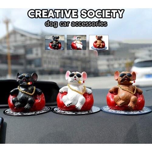 Car Ornaments Domineering Sofa Dog Console Dashboard Animal Bulldog Ornament Car Interior Supplies Car Decoration Accessories