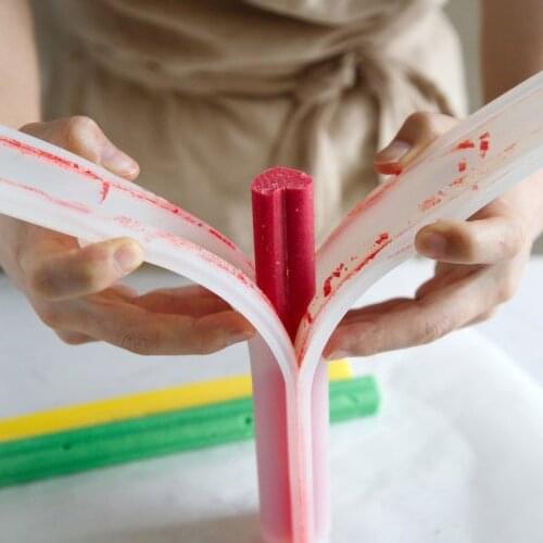 Tube Column Silicone Soap Mold Embedded Soap Making Supplies Tools Candle Mold Cute Cartoon Heart Biscuit Sandwich Tool