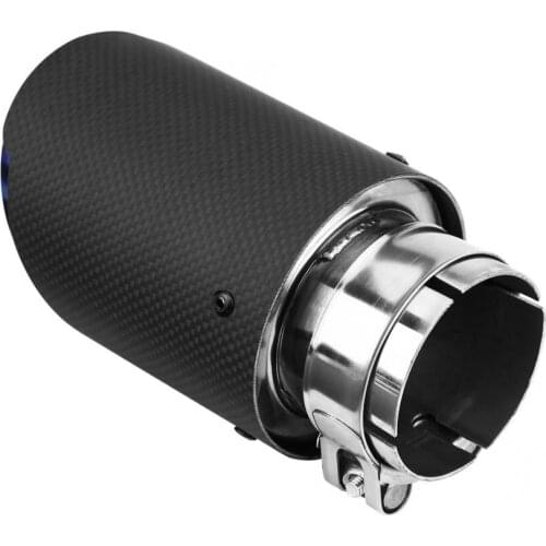 Carbon Fiber Style Matte Car Exhaust Pipe Muffler End Tip Tailpipe for 63mm 89mm auto accessories
