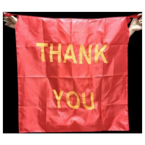 Bag to Streamer "Thank You" Magic Tricks Magician Scarve Magie Stage Accessories Gimmick Props Illusions Comedy