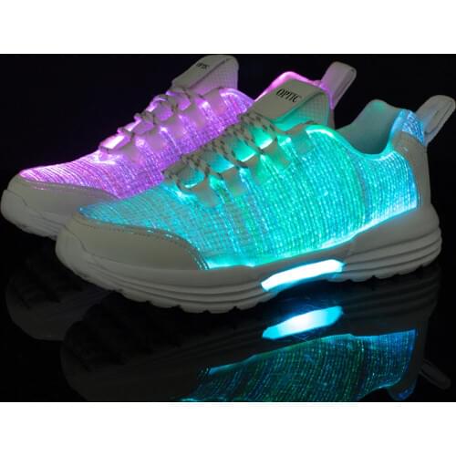 Plus Size 35-46 Luminous Sneakers Outdoor Running Shoes Women Men Boys Girls USB Charging Party LED Light up Dance Shoes