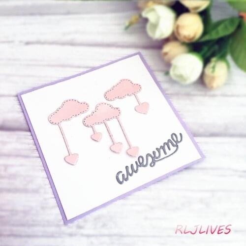 Heart Clouds Metal Cutting Dies Stencils for DIY Scrapbooking Stamp/photo album Decorative Embossing DIY Paper Cards