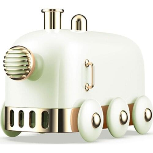 CPDD Cute Cartoon Train Household Air Humidifier Spray Portable USB Rechargeable Wireless Ultrasonic Aroma Diffuser Color Light