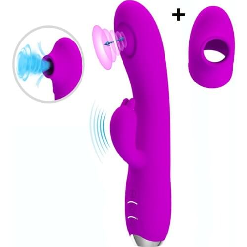 Pulse Wave Rabbit Vibrator Oral Sucking Clitoris Clitoral Stimulation and Breast Teasing Vibrator Recharge Sex Toys for Woman