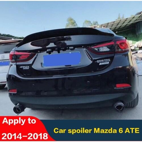Carbon Fiber Spoiler FOR Mazda 6 ATENZA 14 15 16 17 18 Rear Lip Rear Spoiler Mazda 6 High Quality Rear Wing Tail Fin Auto Parts