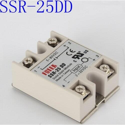 1pcs High-quality single-phase solid state relay SSR-25DD-25A DC-controlled DC relay