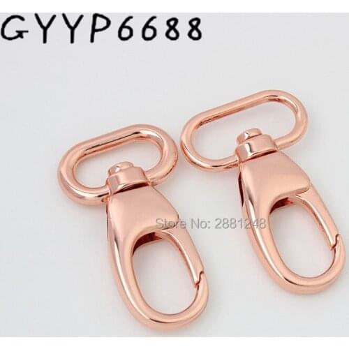 10-30pcs 21mm 26mm 5colors high quality rose gold plating swivel trigger snap hook metal clip swivel dog leash bag clasp DIY