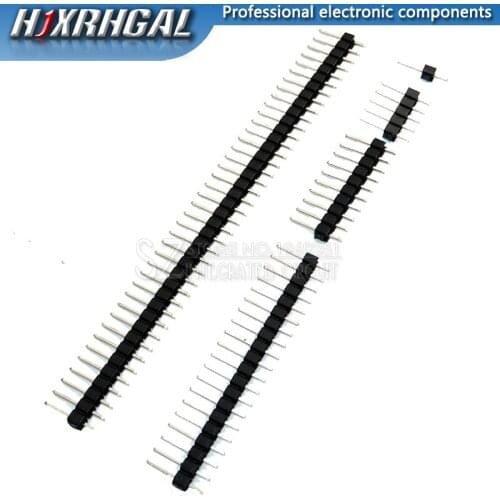 2.54mm Single Row Male 2~40P Breakaway PCB Board Pin Header Connector Strip Pinheader 2/3/4/5/6/8/10/12/15/20/40Pin For Arduino