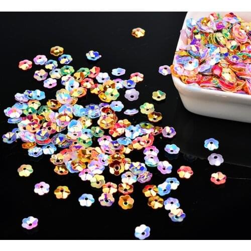 20g Hot 3D Cup Plum Blossom Sequin Multi Size 5mm Flowers Sequins Lentejuelas Fittings for Needlework Craft Costume Jewelery