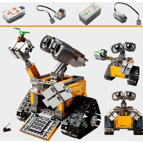 New 687PCS Disney Movie Pixar WALL E Motorized RC Robot Motor Power Functions Figures Building Block Brick Toy Gift Kid Birthday