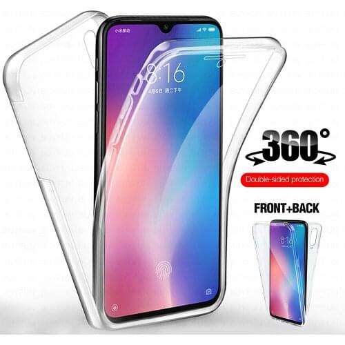 360 Full Body Soft Silicone Clear Cases For Xiaomi Mi 9 ShockProof Cover for Xiaomi xiomi redmi note 8t 9 Pro mi poco m3