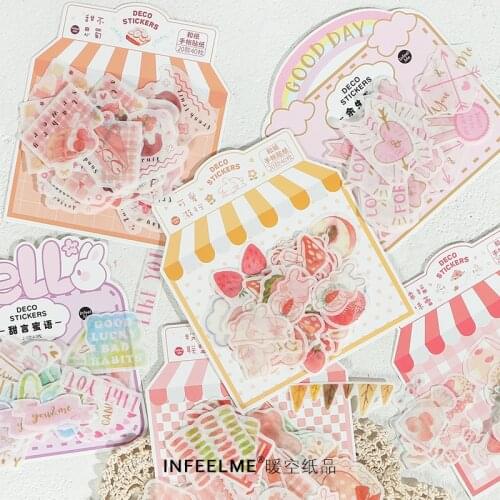 40 Pcs/lot Life is Sweet Series Cute Sticker Custom Stickers Diary Stationary Flakes Scrapbook DIY Decorative Label Stickers set