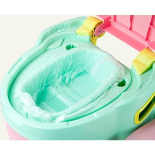 50 Pcs Potty Diaper Bags Potty Training Seat Baby Toilet Seat Bin Bags Travel Potty Liners Disposable With Drawstring