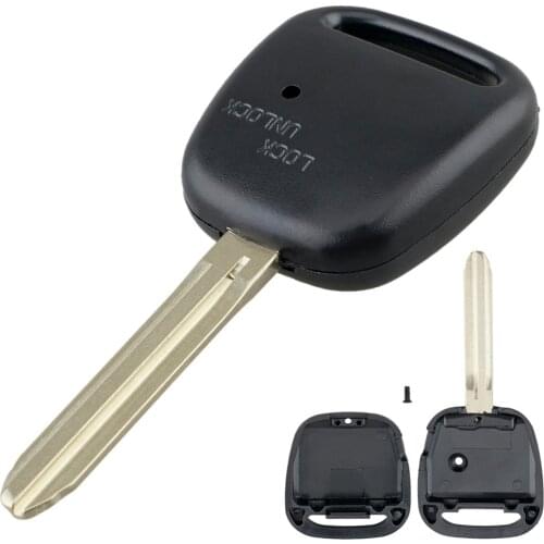Auto Car Remote Key Shell Case Replacement with TOY43 Blade 1 Side Button Fits for Toyota Carina Estima Harrier Previa Corolla
