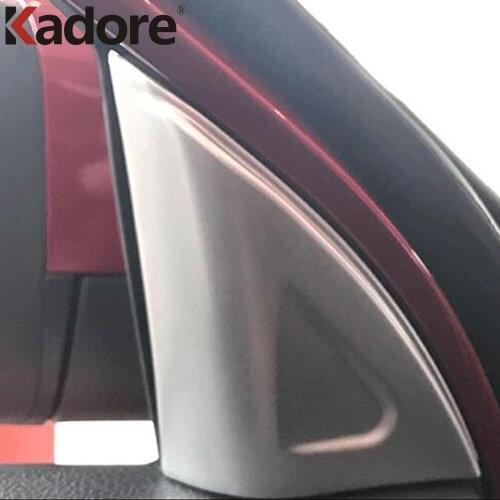 Car Accessories Interior Triangle Cover For MG Zs SUV 2017 2018 ABS Matte Front Car Window A Pillar Trim Sticker Styling