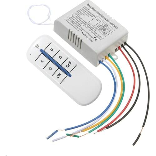 AC 220V 30M 4 Ways Digital RF Remote Control Switch ON/OFF Wireless Remote Control Switch Kit For Bedroom Light Lamp