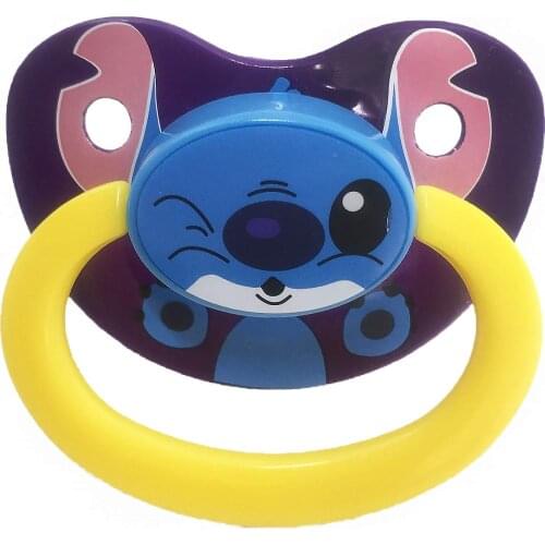 Ddlg Christmas adult baby Pacifier ABDL Nipple holder silicone BAP feeding pacifier cute Stitch print animal multiple choices