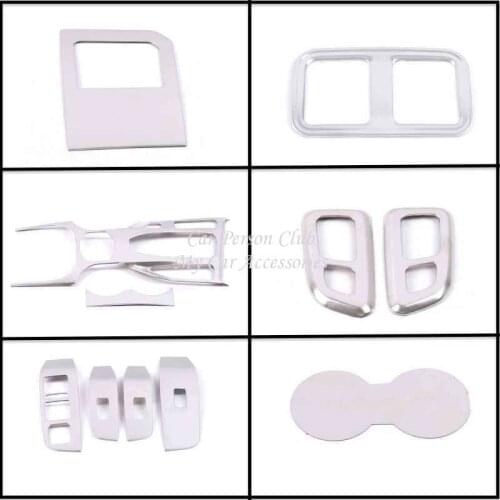 For Haval F7 F7X 2019-2021 Stainless Gear Shift Water Cup Frame Cover Window Lift Switch Trims Interior Decoration Car Accessory