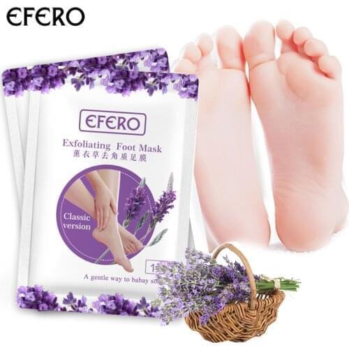 Efero Feet Exfoliating Foot Mask Skin Peeling Dead Skin Feet Mask Socks Sosu Socks for Pedicure Socks Foot Cream for Heels