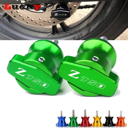 Z750 For KAWASAKI Z750 Z 750 2007 2008 2009 2010 2011 Motorcycle Accessoires CNC Swingarm Slider Spools M10 Stand Screws Cover