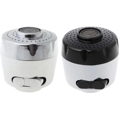 New 22mm Faucet Nozzle Aerator Bubbler Sprayer Water-saving Tap Filter Two Modes Black/Silver Color Drop Ship